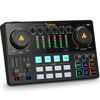 Picture of MAONO Audio Interface, MaonoCaster 10-Channel Podcast mixer with Pro-preamp, 48V Phantom Power, Bluetooth, 11 Customize sound pads for Recording, Streaming, Youtube, TikTok, PC, Guitar (AME2)