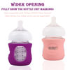 Picture of 3 Pack Silicone Sleeves for Avent Natural Glass Baby Bottles, Anti Breakage Baby Bottle Holder, Compatible Philips Avent Glass Natural Baby Bottle 4 oz, BPA Free (White+Pink+Purple)