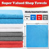 Picture of FIXSMITH Shop Towels, Microfiber Cleaning Cloth Bulk, 24 Pack Microfiber Towels for Cars, All-Purpose Absorbent Cleaning Rags, Dust Cloth for Automotive, Mechanic, Garage, Bar, 11.5 x 11.5 inch