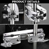 Picture of Facmogu Silver Multi-clamp, Adjustable Quick Release Multi-clamp Construct with Premium Stainless Steel Material, Cymbal Stand Mount Holder for Drum Cymbal Stands & Holders