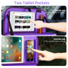 Picture of LUCMO Car Backseat Organizer with Tablet Holder,6 Storage Pockets Car Storage Organizer with Foldable Food Tray,Car Seat Back Protectors Kick Mats Travel Accessories-Dark Purple