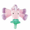 Picture of Nookums Paci-Plushies Shakies - Pacifier Holder with Built in Rattle (2 in 1)- Adapts to Name Brand Pacifiers, Suitable for All Ages, Plush Toy Includes Detachable Pacifier (Unicorn)…