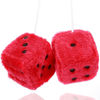 Picture of YGMONER Red Fuzzy Dice for Rear View Mirror, Pair of 2.75" Plush Dice Retro Hanging Ornaments Car Interior Rearview Mirror Decor Accessories (Red)
