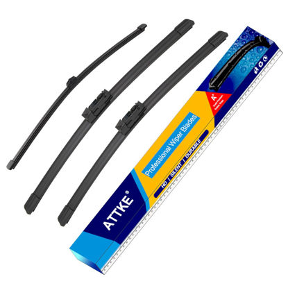 Picture of 3 Wiper Blades 24" + 20" Front Wiper + 16" Rear Wiper Blades for Land Rover Range Rover 2017-2023-OE Original Quality (Pack of 3)