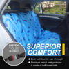 Picture of LoyaGour Back Seat Cover for Car Trucks Van SUV Jeep,Waterproof Rear Bench Towel Seat Covers for Dogs and Kids,Automotive Backseat Protector (Blue Marbling)