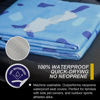 Picture of LoyaGour Back Seat Cover for Car Trucks Van SUV Jeep,Waterproof Rear Bench Towel Seat Covers for Dogs and Kids,Automotive Backseat Protector (Blue Marbling)