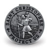 Picture of PloreWay St. Christopher Medal for Car, Metal Saint Christopher Visor Clip, Talisman for Safety, Automotive Visor Accessories, Gift for Drivers, Families, Friends