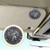 Picture of PloreWay St. Christopher Medal for Car, Metal Saint Christopher Visor Clip, Talisman for Safety, Automotive Visor Accessories, Gift for Drivers, Families, Friends