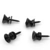 Picture of harpfeas 4PCS Metal Strap Buttons End Pins with Mounting Screws for Electric Acoustic Guitar, Bass, Ukulele (Black)
