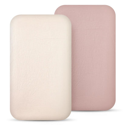 Picture of lulumoon Muslin Bassinet Sheets for Baby: Soft Bedside Sleeper Bassinet Fitted Sheets for Boys and Girls
