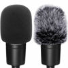 Picture of Windscreen Pop Filter Compatible with AT2020,Mic Foam Cover+Furry Windscreen Muff Wind Compatible with Audio Technica at2020 at2035 at2500 at2050 at4040,Chromlives Furry & Foam Microphone Cover 2Pack
