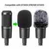 Picture of Windscreen Pop Filter Compatible with AT2020,Mic Foam Cover+Furry Windscreen Muff Wind Compatible with Audio Technica at2020 at2035 at2500 at2050 at4040,Chromlives Furry & Foam Microphone Cover 2Pack