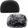 Picture of ChromLives Windscreen Microphone Wind Muff, Foam Wind Screen Wind Cover Compatible with Zoom H5 H6 Portable Handy Recorder Furry & Foam 2Pack