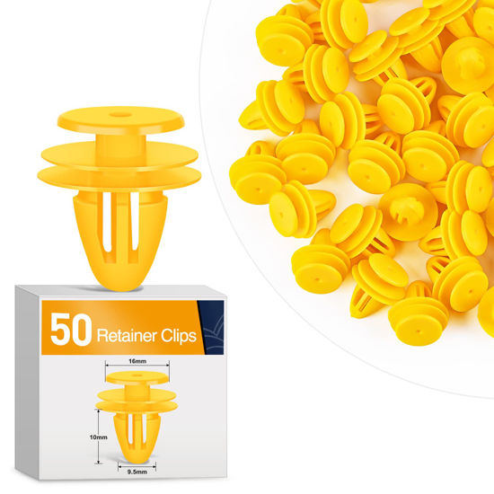 Picture of GOOACC 50Pcs 9.5mm Hole Door Trim Panel Retainer Clips Compatible with Hyundai 82315-38000 Accent Azera Elantra Equus Santa Fe Sonata Tucson Veloster GM 94530565