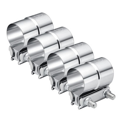 Picture of EVIL ENERGY 2'' Exhaust Clamp,Lap Joint Band Clamp Stainless Steel for Pipes,Mufflers,Catalytic Converters (2, 2.0 inch)