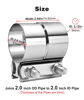Picture of EVIL ENERGY 2'' Exhaust Clamp,Lap Joint Band Clamp Stainless Steel for Pipes,Mufflers,Catalytic Converters (2, 2.0 inch)