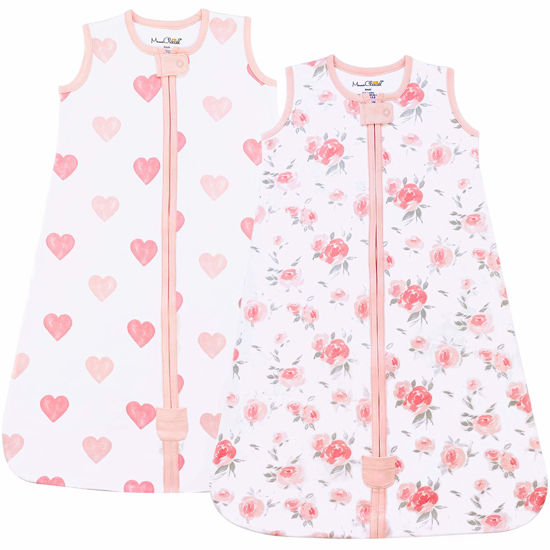 Picture of Mama Cheetah Baby Sleep Sack 0.5 TOG, Organic Cotton Baby Wearable Blanket with Two-Way Zipper, Swaddle Transition Baby Sleeping Bag for Newborn Infant Toddler Boy Girl, 12-18 Months