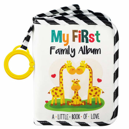 Picture of Urban Kiddy™ Baby's My First Family Album | Soft Photo Cloth Book Gift Set for Newborn Toddler & Kids (Giraffe)