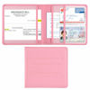 Picture of Cacturism Car Registration and Insurance Holder, Car Accessories Vehicle Glove Box Car Organizer Women Wallet Case for Cards, Essential Document, Driver License, Pink