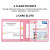 Picture of Cacturism Car Registration and Insurance Holder, Car Accessories Vehicle Glove Box Car Organizer Women Wallet Case for Cards, Essential Document, Driver License, Pink