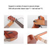Picture of HOT SEAL Linen Style Adjustable Genuine Uke Leather Metal Hook Ukulele Strap Strong Back Straps (Linen Red)