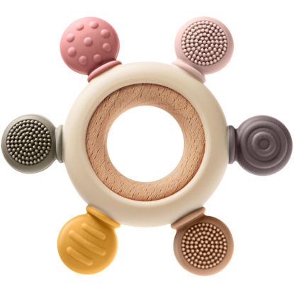 Picture of Baby Teething Toys for 0-6 6-12 Months, BPA Free Baby Teether Sensory Toys for Babies 0 3 6 9 12 18 Months, Newborn Infant Toys Gifts for 1 One Year Old Baby Boys Girls