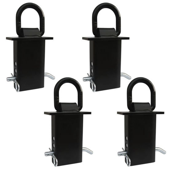Picture of lifgarfe 4PCS 16200lbs Trailer Stake Pocket D Ring Tie Downs Fit for Flated Trucks and Trailers with Standard 2" x 4" Stake Pockets