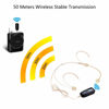 Picture of XIAOKOA Headset Wireless Microphone, Super Light 2.4G Wireless Headset Microphone System，Headset and Handheld 2 in 1,160ft Range,for Voice Amplifier,PA System-Not Support Phone,Laptop