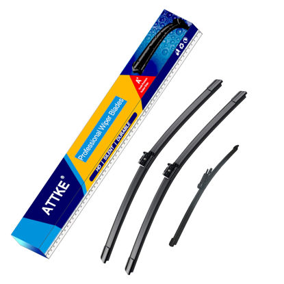 Picture of 3 Wiper Blades 22" + 22" Front Wiper + 12" Rear Wiper Blades for Mercedes-Benz GLC300 GLC250 350 2016-2021/GLC43 AMG GLC63 AMG 2017-2021-OE Original Quality (Pack of 3)