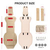 Picture of BEITK 2 Pack Leather Front Car Seat Covers, Universal Sideless Car Seat Protectors with Storage Pocket and Seat Belt Pads, Waterproof Automotive Seat Cover for Cars Trucks SUV(Beige)