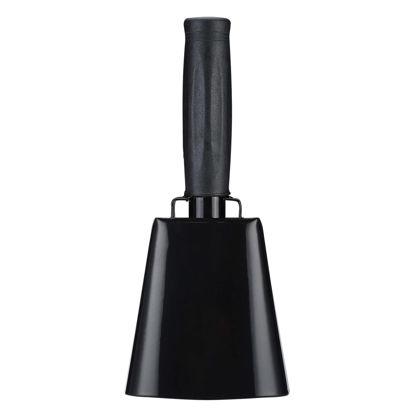 Picture of 8’’ Steel Cow Bell with Handle, Noise Maker Cowbell, Cheering Loud Hand Call Bell for Sport Events Football Soccer Hockey Baseball Basketball Games Party Concert Graduations School Wedding Farm Ranch