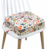 Picture of Toddler Booster Seat Dining, Cartoon Canvas Washable 2 Straps Safety Buckle Kids Booster Seat for Dining Table, Portable Travel Increasing Cushion (Animals-White)