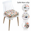 Picture of Toddler Booster Seat Dining, Cartoon Canvas Washable 2 Straps Safety Buckle Kids Booster Seat for Dining Table, Portable Travel Increasing Cushion (Animals-White)