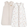 Picture of TILLYOU Sleep Sack 12-18 Months - 0.5 TOG Baby Wearable Blanket with 2-Way Zipper, Extra Soft Cotton Sleeveless Sleeping sack 2 Pack, Happy Forest & Nude