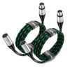 Picture of Augioth XLR to XLR Pro Mic Cable 6 Ft 2-Pack Male to Female XLR Cable 3-pin Green Balanced Shielded Microphone Cable for Amplifier Mixer,Speaker Systems,Recording Studio