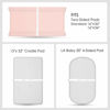 Picture of TILLYOU Changing Pad Cover Set in Soft Jersey Material Diaper Changing Table Sheets - Fits 32"/34''x16 Contoured Pad for Babies,Peachy Pink & Lt Gray