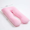 Picture of MOON PINE Pregnancy Pillow, U Shaped Full Body Pillow for Maternity Support, Sleeping Pillow with Cover for Pregnant Women (Pink)