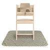 Picture of mushie Baby Splat Mat 42.5x42.5 Inch (Olive Check) | Water Resistant for Under High Chair and Infant Play