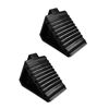 Picture of HOXWELL Solid Heavy Duty Rubber Wheel Chocks 2 Packs, Premium Chock for Car, Travel Trailers, RV, Truck, and ATV(2 pcs, Black) 8" x 4" x 6"