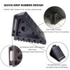 Picture of HOXWELL Solid Heavy Duty Rubber Wheel Chocks 2 Packs, Premium Chock for Car, Travel Trailers, RV, Truck, and ATV(2 pcs, Black) 8" x 4" x 6"