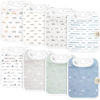Picture of KeaBabies 8-Pack Organic Baby Bibs for Boy, Girl, Drool Bibs for Baby Boy & Girl Toddler, Infant Bibs, Cotton Bibs, Super Absorbent Drooling Teething Bibs (Vessels)