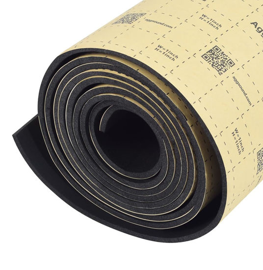 Picture of Aggsound 1/4inch Thickened Sound Deadener for Multiple Use,High Density Foam with Adhesive,for Car, Boat, RV Shield Insulation Dampening Mat,18sqft