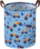 Picture of Sanjiaofen Kids Boys Hamper, Kids Laundry Basket Collapsible Monster Truck Storage Baskets for Boy Room Decor,Office,Toy Organizer,Gift Hamper(Monster trucks) …