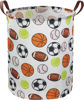 Picture of Sanjiaofen Kids Laundry Basket,Basketball Laundry Hamper Collapsible Baby Storage Baskets for Boys Room Decor,Nursery Hamper,Bedroom,Toy Organizer,(Ball) …