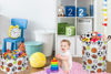 Picture of Sanjiaofen Kids Laundry Basket,Basketball Laundry Hamper Collapsible Baby Storage Baskets for Boys Room Decor,Nursery Hamper,Bedroom,Toy Organizer,(Ball) …