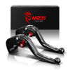 Picture of MZS Black Motorcycle Brake Clutch Levers Adjustable Short CNC Compatible with Daytona 675 R (NOT for 675) 2011-2017 | Speed Triple R 2012-2015 | Speed Triple 1050 2011-2015