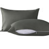 Picture of NTBAY 2 Pack Pillows with Microfiber Pillowcases, Soft Cotton Down Alternative 13x18 Zippered Pillows for Sleeping in Crib - Machine Washable - Breathable Travel Pillows, Dark Grey