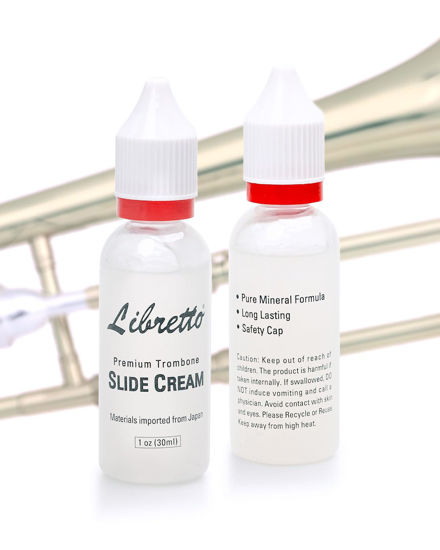 Picture of Libretto Trombone Slide Cream, Set of 2, Long-Lasting Lubricant, Smooth, Odorless, Safety Cap, Special-Blended Synthetic Formula, 1 oz (30 ml)