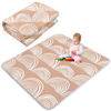 Picture of Funtery Rainbow Portable Baby Play Mat, 43 x 43 Inch Washable Foldable Crawling Mat, Non Slip Playmat for Babies, Kids Play Mats Pad for Floor Playpen Toddler Infants Tummy Time Activity