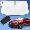 Picture of Sun Shade Sunshade for Mercedes-Benz GLC/GLK SUV Windshield Cover, 4-Layer Front Window Shade Custom fit 2016-2022 Sun Visor 240T Retractable Shield Shade Blocks UV Rays Cooler Car Accessories